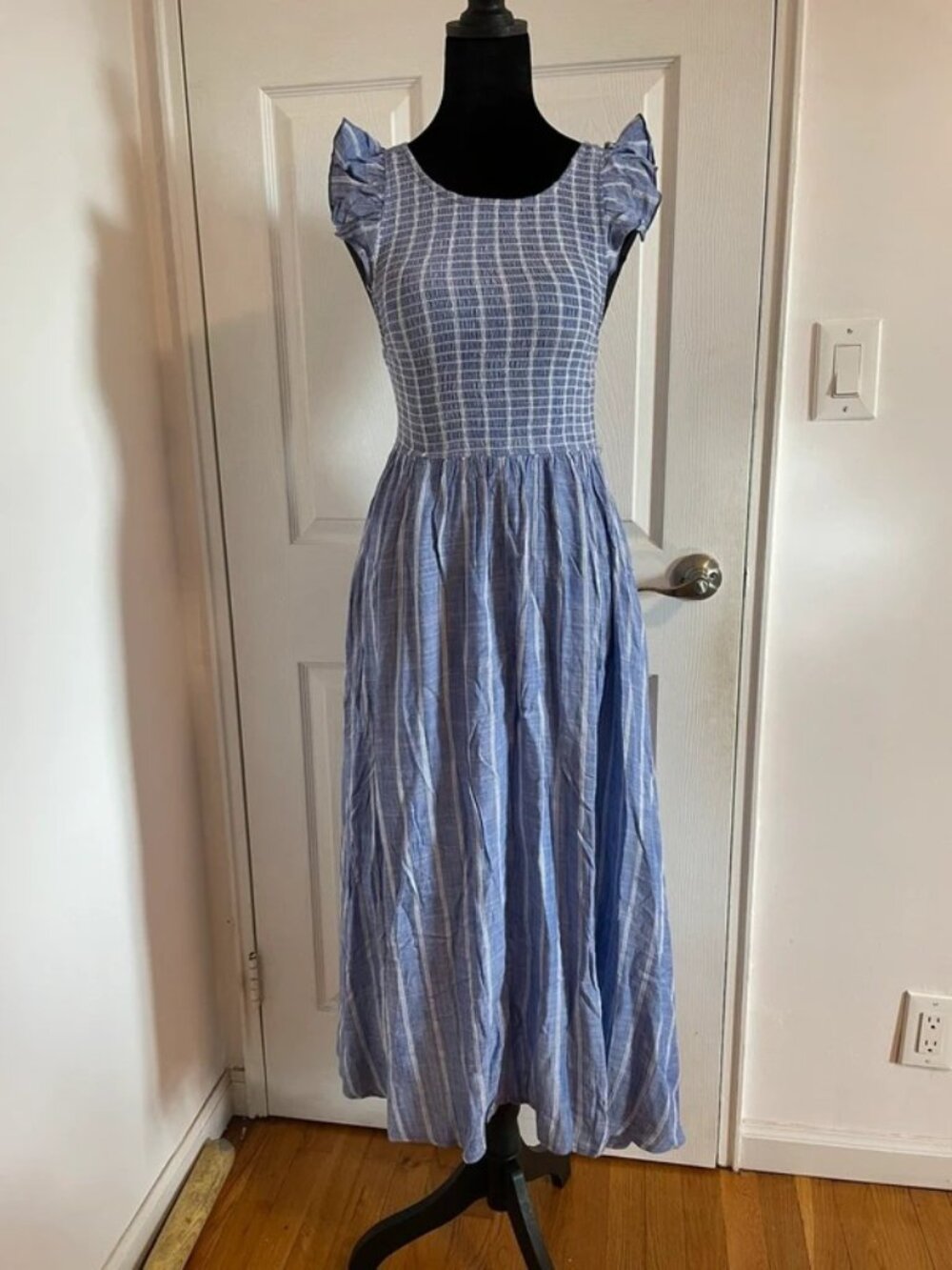 Free People Women’s Blue Striped Dress XXS NWT